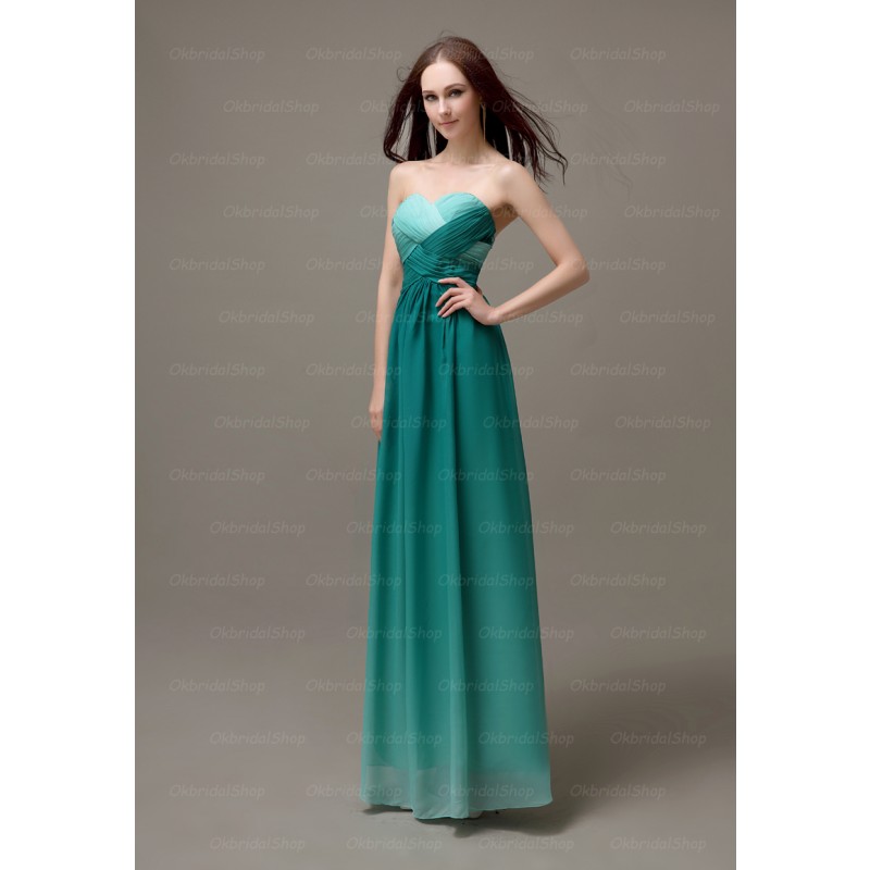 Turquoise Ombre Prom Dresses