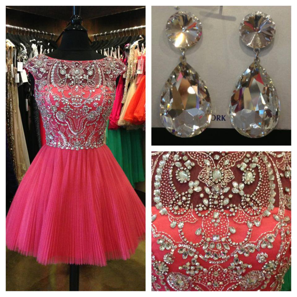 Hot Pink Short Formal Dress