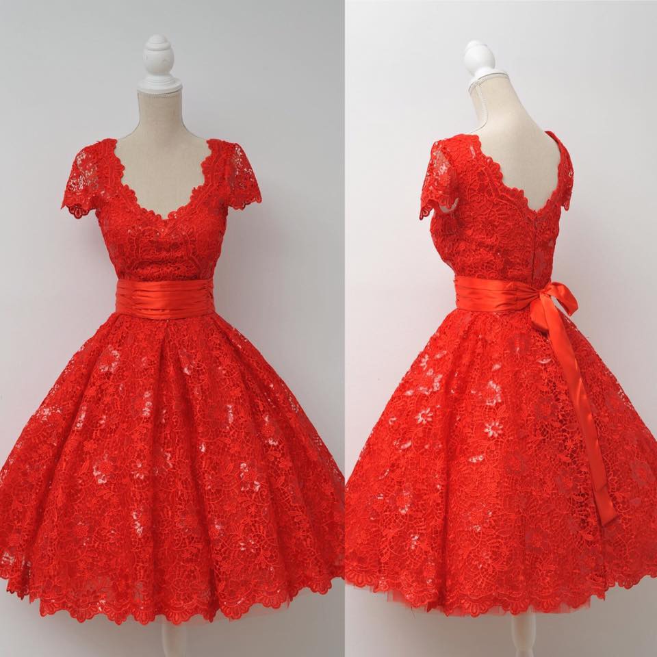 Fashion style Red dresses homecoming with sleeves for girls Fashion style Red dresses homecoming with sleeves for woman