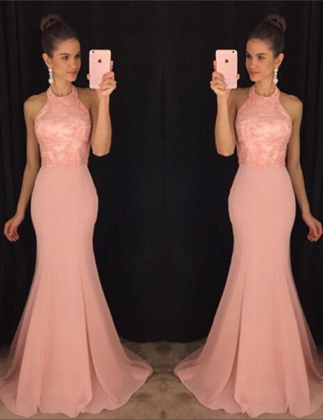 Tight Halter Top Prom Dresses