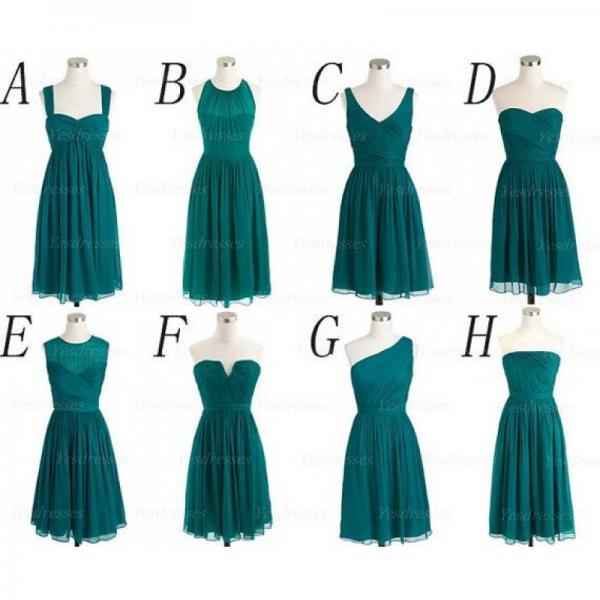 dark teal blue bridesmaid dresses